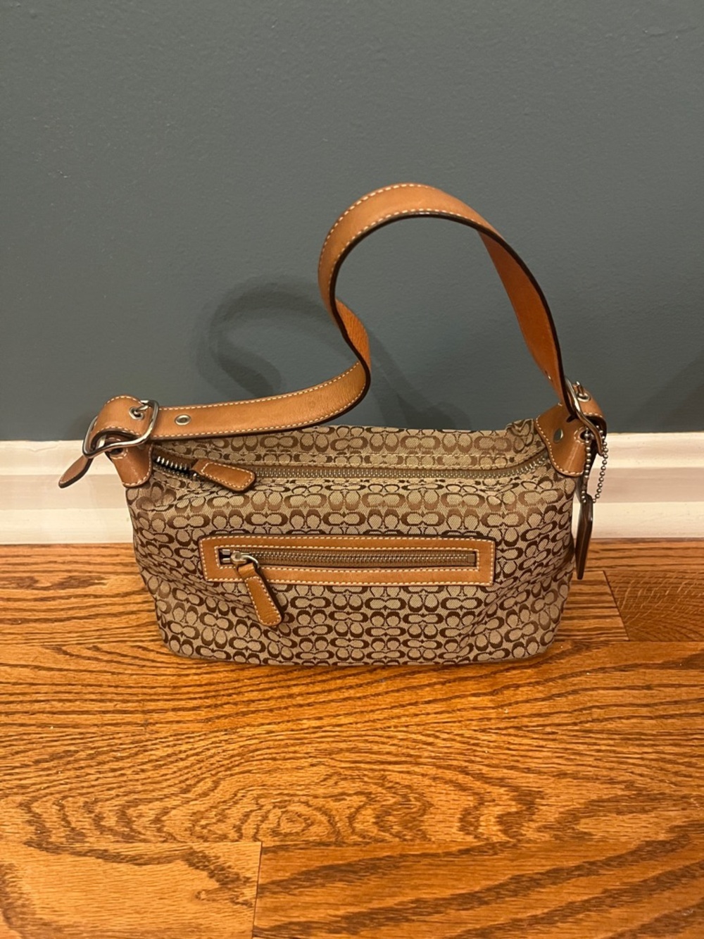 Vintage Coach Y2K Signature C Mini Hobo Demi Jacquard Canvas Shoulder Bag no6332 - Picture 2 of 11